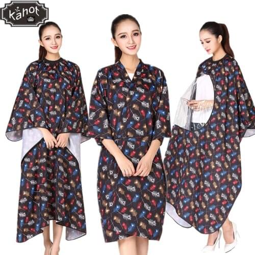 Salon Professional Barber Cape Apron Gown black Feather Pattern Waterproof Hairdresser Guest robe Barber Hair Cutting Cape