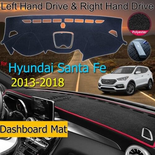 For Hyundai Santa Fe 2013-2018 DM IX45 Anti-Slip Mat Dashboard Cover Pad Sunshade Dashmat Carpet Accessories