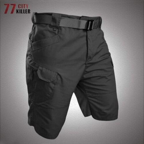 Military Cargo Shorts Men Multi-pocket Waterproof Quick Dry Tactical Shorts Mens Outdoor Wear-Resistant Hunting Army Short Pants