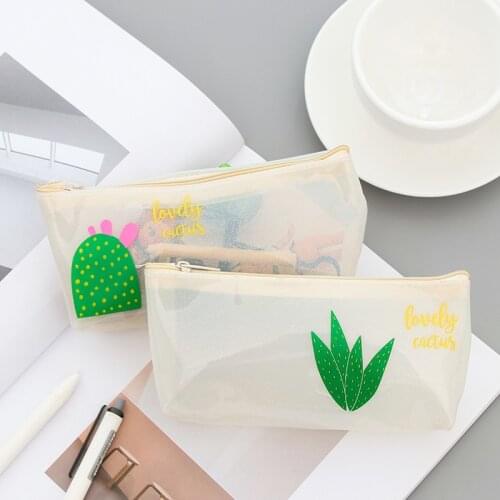 DL The New South Korean stationery pencil case custom cactus silicone creative cute cartoon stationery pencil box