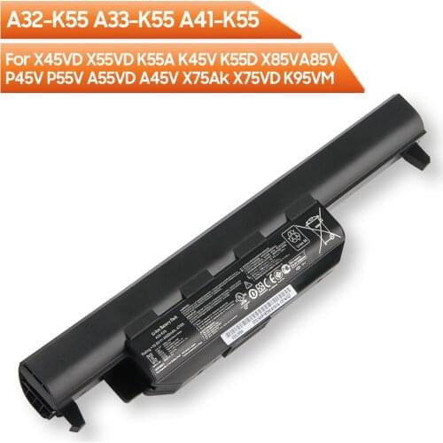Replacement Laptop Battery A32-K55 A33-K55 A41-K55 For Asus X45VD X55VD K55A K45V K55D X85V P45V Rechargeable Battery 4400mAh