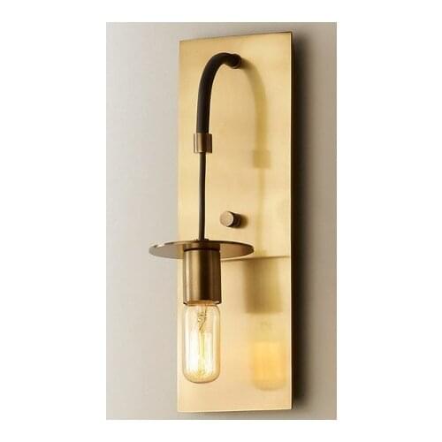 Nordic modern minimalist LED wall lamp, living room bedroom bedside lamp, bronze personality balcony staircase lamp