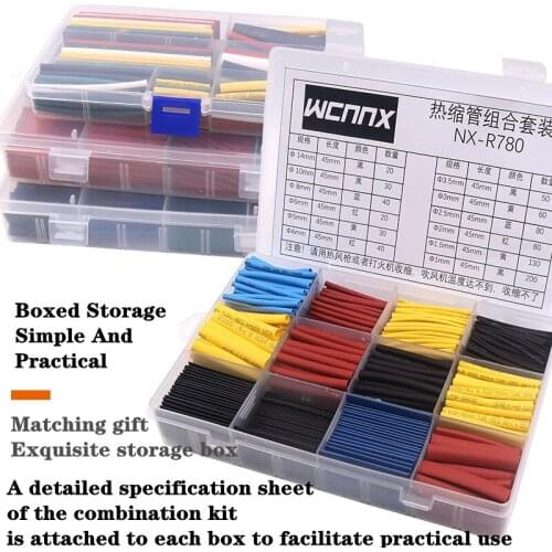 Heat-shrinkable Tube Household Combination Set Electricians Insulated Shrinkable Tube Wire Protective Cover Color Wire Hot Melt