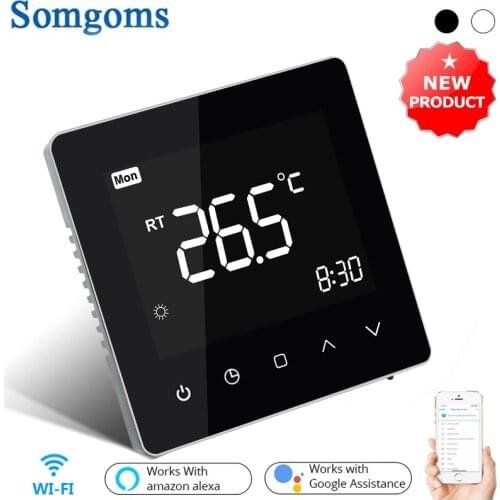 WiFi Smart Thermostat Temperature Controller for Water/Electric Floor Heating Water/Gas Boiler Works With Alexa Google Home
