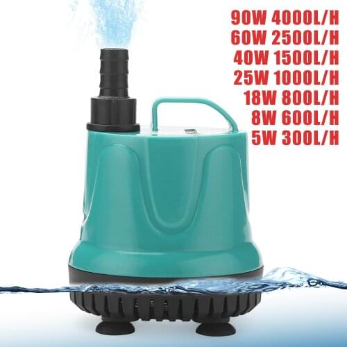 EU Plug Water Pump Fish Tank Bottom Suction Pump Submersible Pump Water Change Bottom Filter Manure Suction Pump for Aquarium
