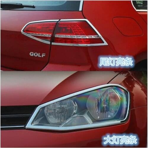 For Volkswagen VW Golf 7 2014-2019 high-quality ABS chrome-plated headlight decorative bright frame taillight bright frame