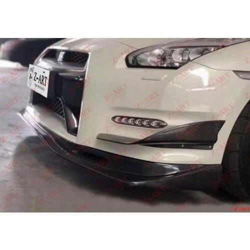 Z-ART R35 Carbon fiber front flap for GTR carbon fiber front bumper wind spoiler for GT-R carbon fiber front splitter