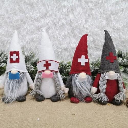 Funny Christmas Dolls New Style Doctors Nurses Santa Faceless Xmas Decoration Ornaments Supplies Gift Newest