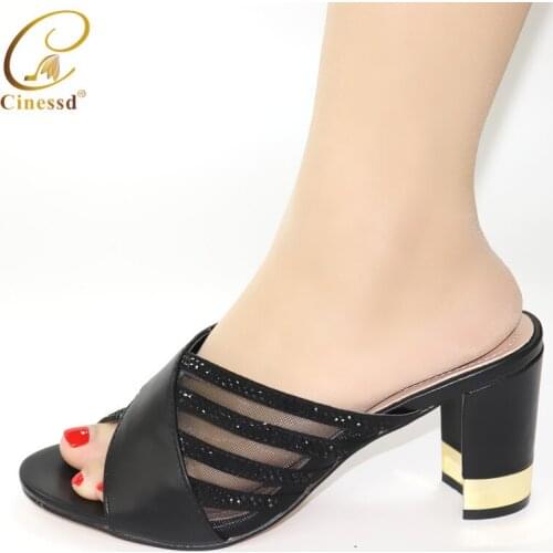2020 Summer Woman Shoes Slippers Basic Toe PU Concise Shallow Slip-On Pinch toe Outside Pumps Size 37-42