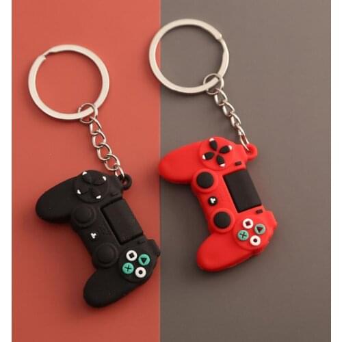 Hot Sale Simple Video Game Handle Keychain Couple Joystick Machine Keyring for Boyfriend Gift Key Holder Trinket Wholesale price