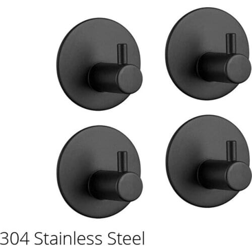 100Pcs 3M Sticker Adhesive Stainless Steel Wall Mount Holder Hook Door Clothes Coat Hat Hanger Hanger Towel Clothes Robe Rack