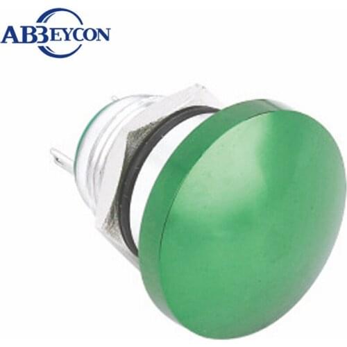 19mm Solder Terminal Push Button Switches With Zinc Alloy Materials Red/Green Color Mushroom Emergency Stop Switch