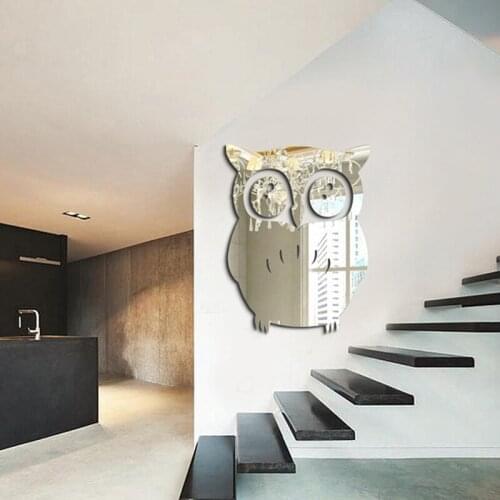 3D Owl Mirror Decal Vinyl Mural Wall Stickers Home Decor Removable Diy Owl Stickers For Home Living Room Office Decor