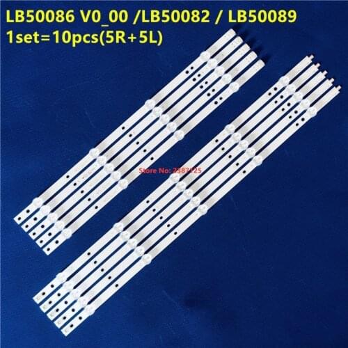 5set=50pcs LED strip for 50PUS6272 50PUS6201 50PUS6503 50PUS6753 50PUS6262 50PUS6162 50PFK6550/12 LB50082 LB50086 LB50089 V0