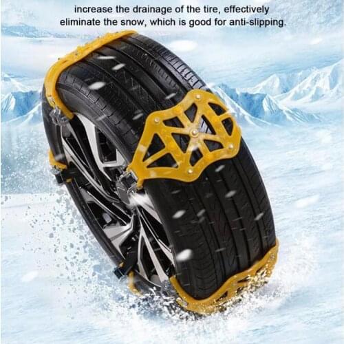 5 Pieces of Car Anti-ski Chain for Snow/mud Road Driving Safety Tire Wheel Chain Tendon Tendon Wheel Chain Belt Anti-skid Tire