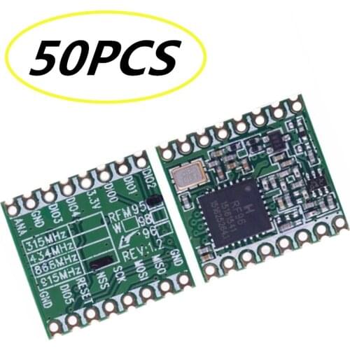 50PCS RFM95 RFM95W 868MHZ 915MHZ LORA SX1276 wireless transceiver module Best quality in stock factory wholesale