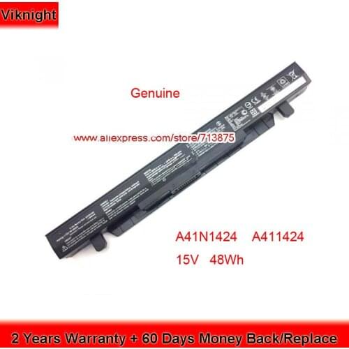 Genuine 15V 48Wh A411424 A41N1424 Battery for Asus GL552 Battery FX-Plus ZX50 ZX50JX ZX50V ZX50VW 0B110-00350000