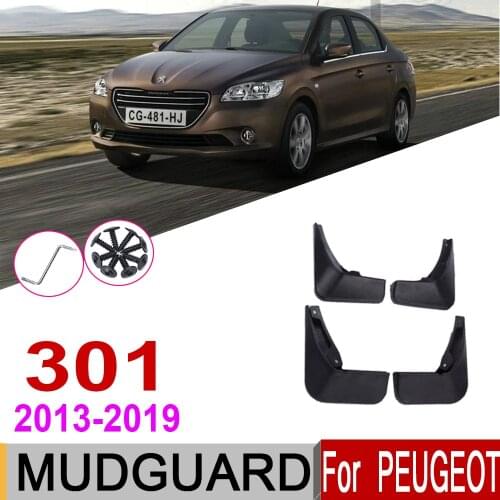 Car Mudguards For Peugeot 301 2019~2013 Fender Mud Guard Flap Splash Flaps Mudflaps Accessories 2018 2017 2016 2015 2014