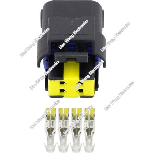 5 sets 4 pin Jacket Automotive Connectors Automotive Connectors With Terminal Plug DJ7045A-1.5-21 4P
