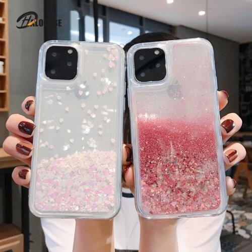 Liquid Quicksand Bling Glitter Phone Cases For iPhone 12 11 Pro Max XS MAX X XR 6 6S 8 7 Plus 5 5S SE Water Shine Silicon Cover