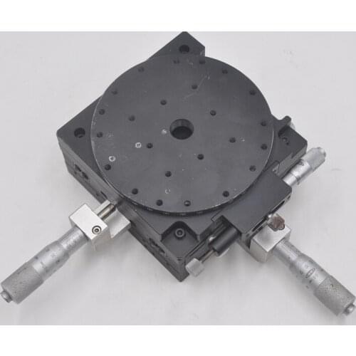 CHUO RS-147-1 three-dimensional XYR axis manual fine-tuning slide table 125 * 125mm table top