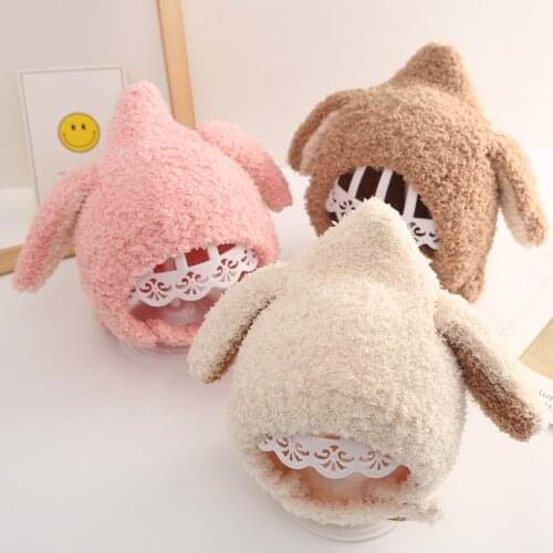 Baby knitted hats autumn warm cute rabbit ears woolen hats for men and women baby earmuffs head hats