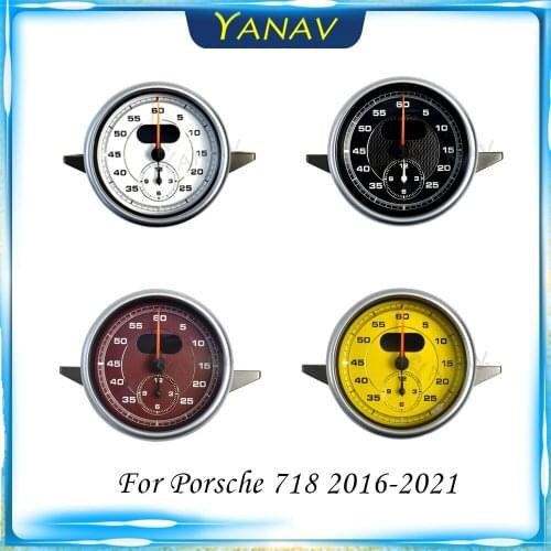 For Porsche 718 2016-2021 Dashboard Interior Compass Time Electronic Instrument Clock Car Stopwatch