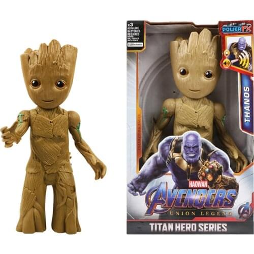 Marvel Guardians Of The Galaxy Growing Groot Treeman Avengers Titan Hero Anime Action Figure Model Toys Doll Gift For Children