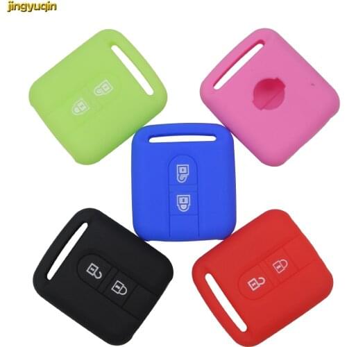 Jingyuqin 50PCS 2 Buttons Silicone Remote Car Key Case Cover Fob Protector for Nissan Qashqai Micra Navara Almera New Styling