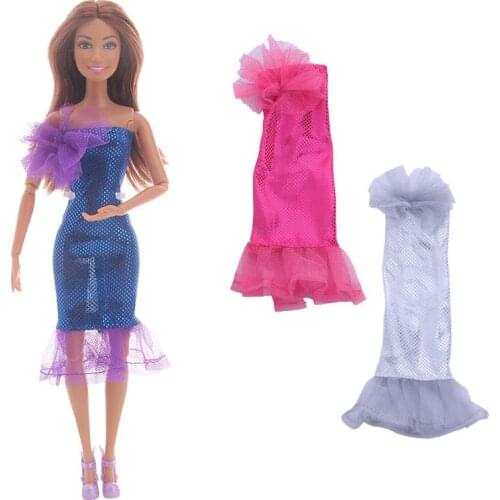 Beautiful Handmade Fashion Fishtail dress skirt For mini Doll Clothes Gown For doll dresses