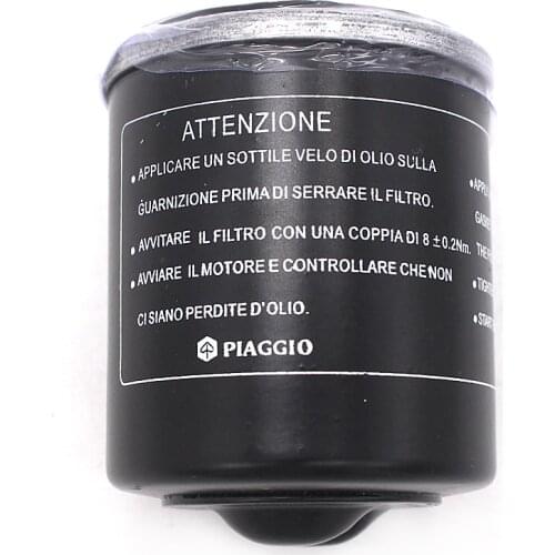 Motorcycle Oil Filter for Piaggio 125 150 200 250 Vespa X7 X8 X9 GT