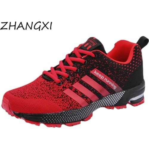 ZHANGXI Men Running Shoes Breathable Outdoor Sports Shoes Lightweight Sneakers for Women Comfortable Athletic Training Footwear