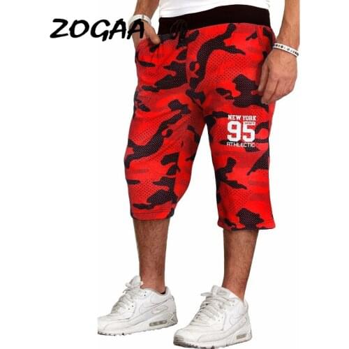 ZOGAA Shorts Men Summer Print Casual Jogger Fitness Camouflage Beach Sport Sweatpant Running Training Fashion All-match Oversize