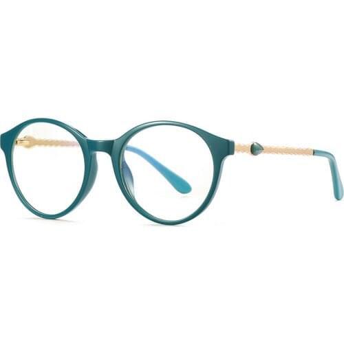 Computer Glasses Frames Women Men Anti Blue-ray Eyeglasses Round Prescription Optical Frame Spectacle Eyewear