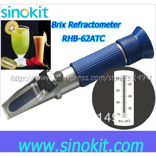 Wholesales Cheaper Blue Grip Sugar Brix Refractometer RHB-62ATC