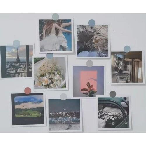 Ins Beauty Scenery Daisy Aestheticism Postcard 9 Sheets Bookmarks Decoratiove Card Wall Sticker Background Delicately Photo Prop