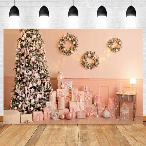 Yeele Christmas Backdrop Photocall Glitter Pink Gift Baby Portrait Party Decor Background Photography Photo Studio Photographic