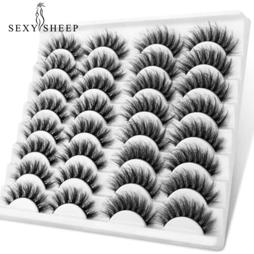 SEXYSHEEP 5/8/14 Pairs Eyelashes Soft Fluffy 3D Mink False Eyelashes Thick HandMade Lashes Volume Fluffy Lashes Make up