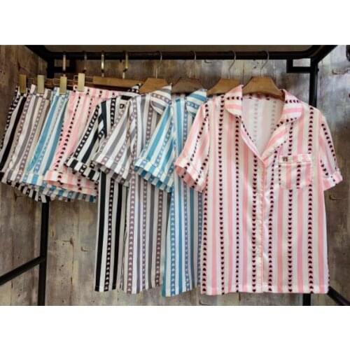 Silk Pajamas Satin Pajamas Sets Sleepwear Short Sleeve Top+Long Pants Pajamas Home Clothing Pyjama Night Suit