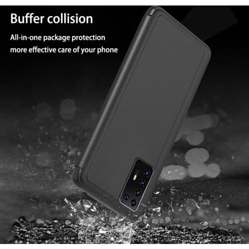 2021 New Clear View Smart Mirror Flip Foldable Stand Cases For Huawei Nova 7 Pro 6 se 5T 5i Intelligent Wake Cover
