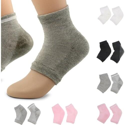 Unisex Gel Heel Moisturizing Socks for Dry Hard Cracked Skin Fatigue Relief