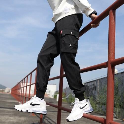 2021 Spring Mens Casual Pants Drawstring Pants Sweatpants Hip Hop Pants Workwear Harajuku Fashion Streetwear