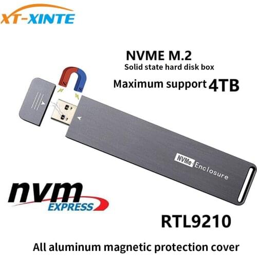 USB 3.0 M.2 NVME External Hard Enclosure PCI-e x4 x2 M2 to Type A M Key SSD Case Box Support 2280 2260 2242 4TB HDD Card Adapter
