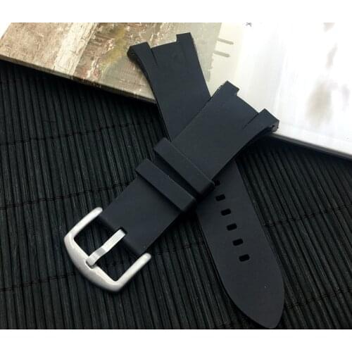 Top quality nature rubber silicone watchband for Armani For AX1803 AX1802 watch band strap belt stainless buckle 22mm logo on