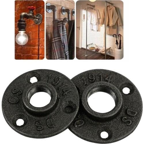 1/2\" Malleable Thread Floor Flange Iron Pipe Fittings Wall Mount Industrial