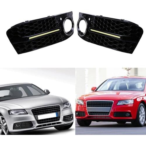 1 Pair Car Right/Left Side Grills Auto Car Front Racing Grill Grille Exterior Accessories For Audi A4 B8 2009-2011 Car Parts