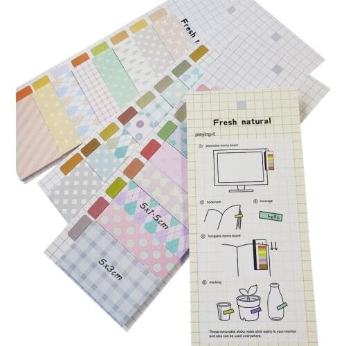 1 Pcs/lot Fresh Natural Postoral Style Sticky Notepad Note Memo Message Post Writing Scratch Pad Marker Label Planner Stickers