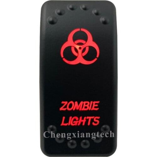 12V 20A / 24V 10A Dual Red Led 5P On Off SPST Rocker Switch Zombie Lights Waterproof for Car Boat Truck Circuit Breaker