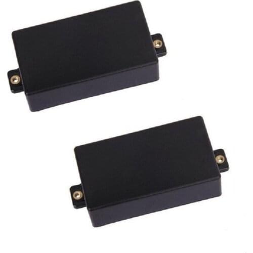 2pcs Black Plastic Sealed Double Coil Humbucker Pickup Cover Shell For Guitar Double Coil Pickup