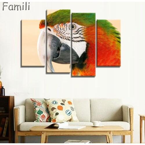 4 Pcs/set Unframed HD Flying Birds printed on canvas home decor wall oil painting canvas painting no frame animal theme